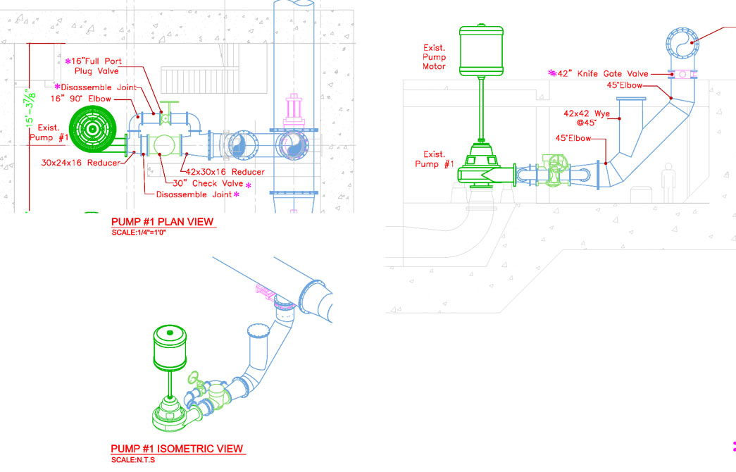 2D design drawings MEP HVAC